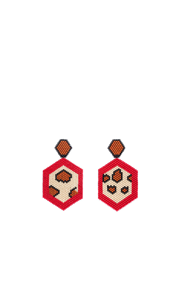 Earrings Aforismo Leopardo Rojo